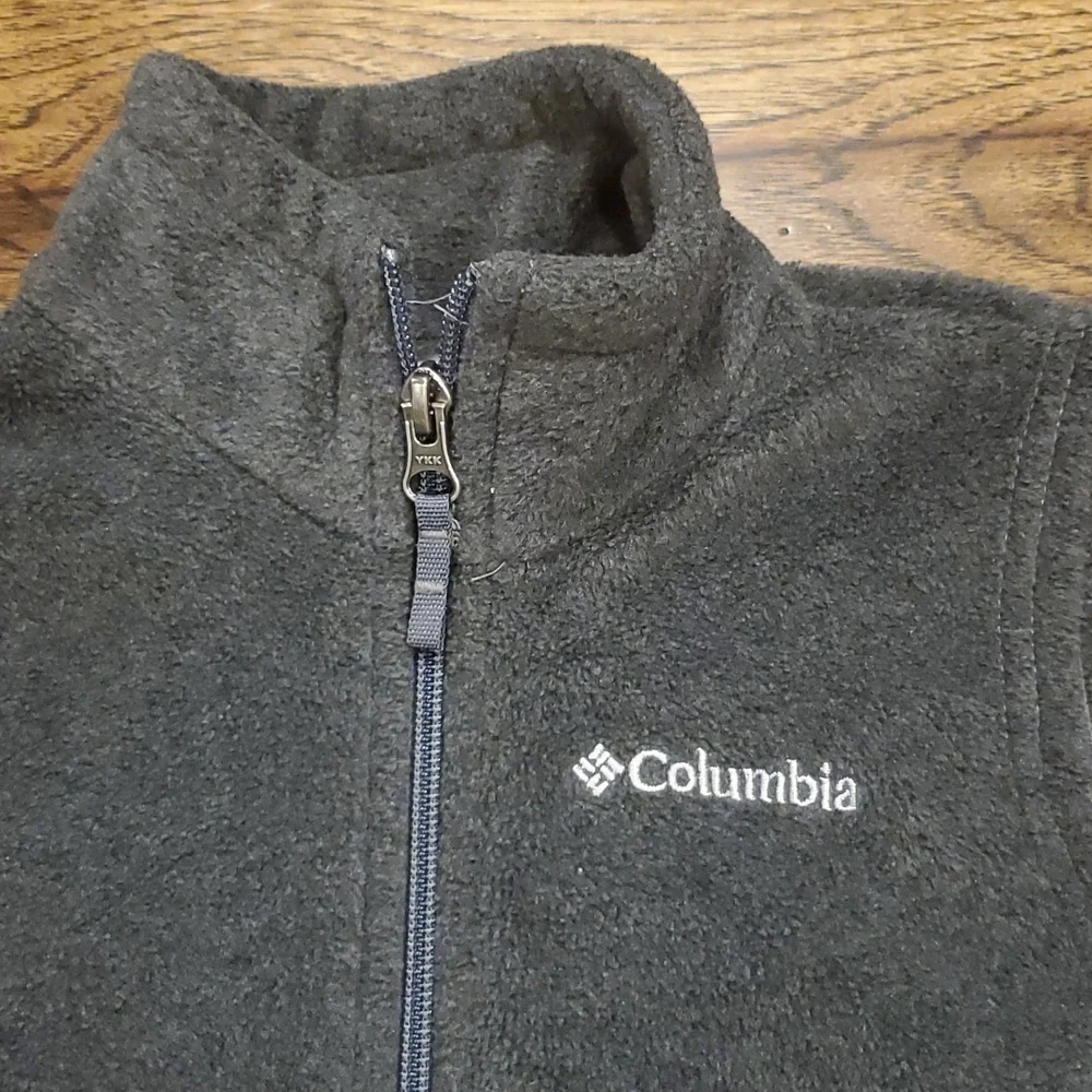 Kids unisex Columbia gray fleece full zip vest size XXS(4/5) - Picture 2 of 4